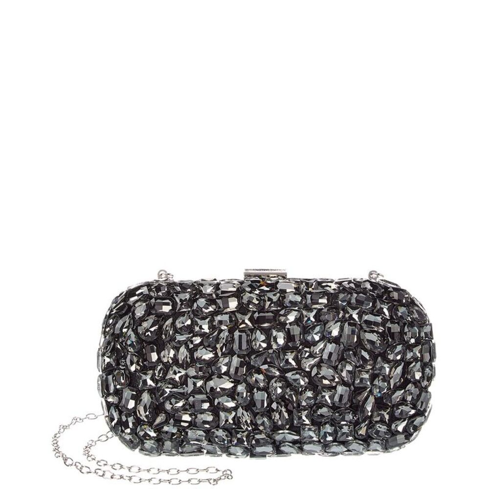 Tiffany & Fred Paris Crystal Frame Evening Clutch, Black